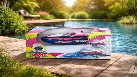 Łódź zdalnie sterowana RC 2.4 GHz motorówka sportowa wyścig Racing Boat LED