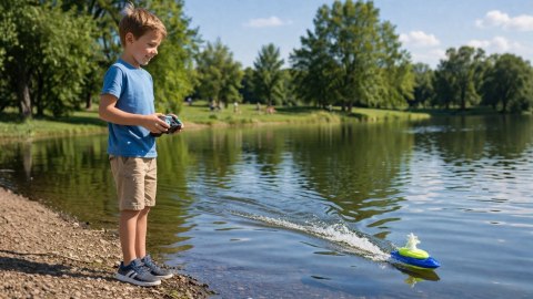 Łódź zdalnie sterowana RC 2.4GHz motorówka FUN BOAT z pilotem