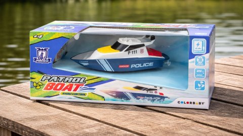 Łódź zdalnie sterowana RC 2.4GHz motorówka łódka policyjna Patrol Boat P111