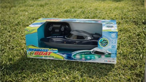 Łódź zdalnie sterowana motorówka wyścigowa RC 360° 2.4 GHz LED Racing Boat