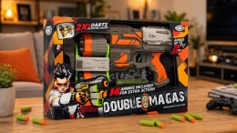 PISTOLET BLASTER BĘBNOWY NA STRZAŁKI PIANKOWE 14 SZT