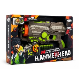 PISTOLET BLASTER HIP SHOT HAMMERHEAD 14 STRZAŁEK BĘBEN 6 SZT 8+