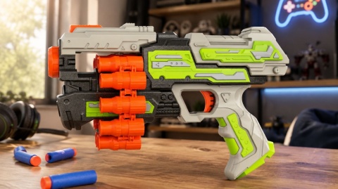 PISTOLET BLASTER HIP SHOT RATTLE BELT 14 STRZAŁEK ZASIĘG 20 M 8+