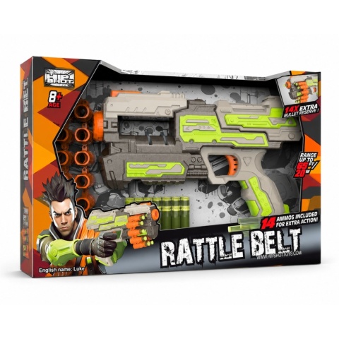 PISTOLET BLASTER HIP SHOT RATTLE BELT 14 STRZAŁEK ZASIĘG 20 M 8+