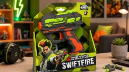 PISTOLET BLASTER HIP SHOT SWIFTFIRE 6 STRZAŁEK PIANKOWYCH 8+