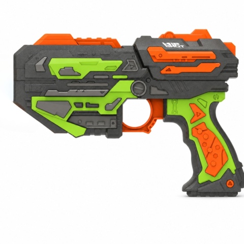 PISTOLET BLASTER NA STRZAŁKI PIANKOWE 6 SZT MANUALNY 8+