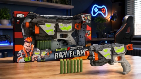 PISTOLET BLASTER NA STRZAŁKI PIANKOWE HIP SHOT RAY FLAME 6 SZT 8+
