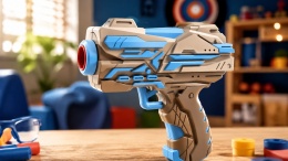 PISTOLET IRON STINGER HIP SHOT NIEBIESKI 6 STRZAŁEK PIANKOWYCH 8+
