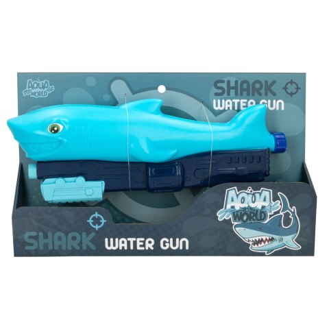PISTOLET NA WODĘ AQUA WORLD REKIN SHARK 32 cm DUZY ZBIORNIK 700 ml