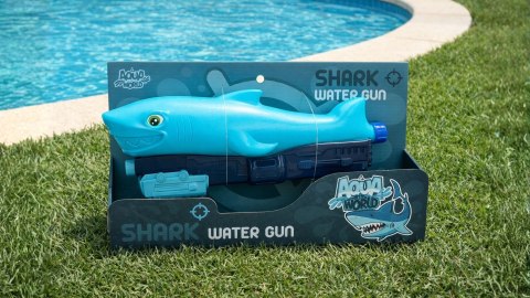 PISTOLET NA WODĘ AQUA WORLD REKIN SHARK 32 cm DUZY ZBIORNIK 700 ml