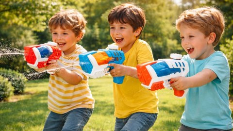 PISTOLET NA WODĘ DLA DZIECI ZESTAW 3 SZT AQUA WORLD STRZELANKA WODNA