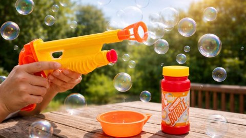 Pistolet do baniek mydlanych POP BUBBLER zabawka dla dzieci 118ml