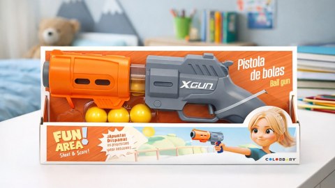 Pistolet na kulki dla dzieci FUN AREA Shoot & Score + 6 piłeczek