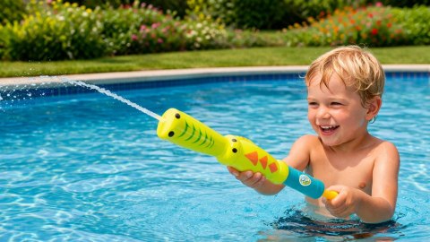 Pistolet na wodę AQUA WORLD 100 ml - 54 cm z 2 trybami strumienia zabawka