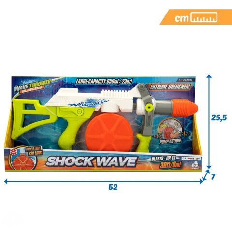 Pistolet na wodę SHOCK WAVE 650 ml duży zasięg pompka dla dzieci