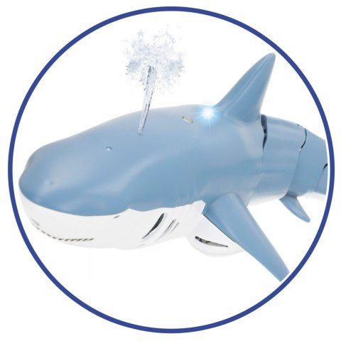 Rekin zdalnie sterowany do basenu wody RC 2.4 GHz Spray Shark LED