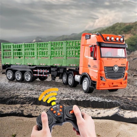 Samochód ciężarowy zdalnie sterowany TIR RC 1:18 2.4 GHz efektami LED dźwięk