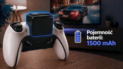 Snakebyte Power Pack 5 Edge – powerbank do pada PS5 DualSense Edge 1500 mAh, szybkie ładowanie USB-C
