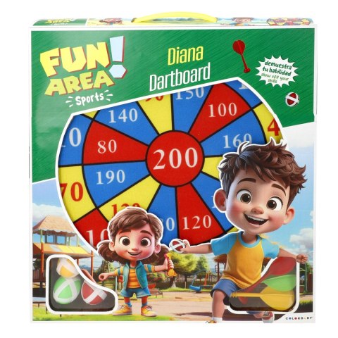 Tarcza do darta Fun Area 36cm - rzutki na rzepy zabawka dla dzieci (zestaw)