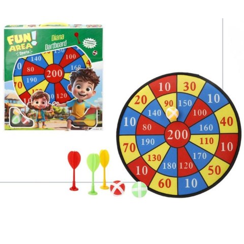 Tarcza do darta Fun Area 36cm - rzutki na rzepy zabawka dla dzieci (zestaw)