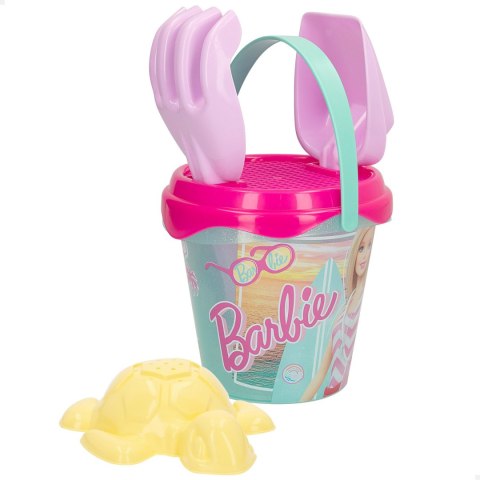 ZESTAW DO PIASKU BARBIE do piaskownicy plażę WIADERKO ŁOPATKA FOREMKI itp.