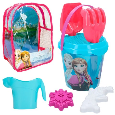 ZESTAW DO PIASKU DISNEY FROZEN W PLECAKU WIADERKO + AKCESORIA 7 elem.