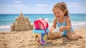 ZESTAW DO PIASKU DISNEY PRINCESS WIADERKO + AKCESORIA na plażę 7 elem.