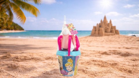 ZESTAW DO PIASKU DISNEY PRINCESS WIADERKO + AKCESORIA na plażę 7 elem.