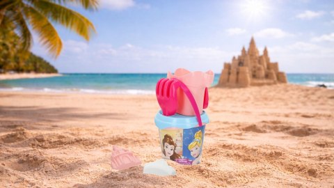ZESTAW DO PIASKU Disney Princess W PLECAKU WIADERKO + AKCESORIA 7 ELEMENTÓW