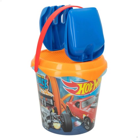 ZESTAW DO PIASKU HOT WHEELS 6 EL. WIADERKO + FOREMKI do piasku i na plażę