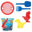 ZESTAW DO PIASKU HOT WHEELS 6 EL. WIADERKO + FOREMKI do piasku i na plażę