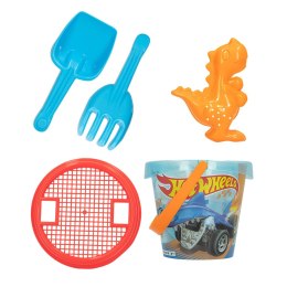 ZESTAW DO PIASKU HOT WHEELS DLA DZIECI łopatka grabki sitko foremka wiadro