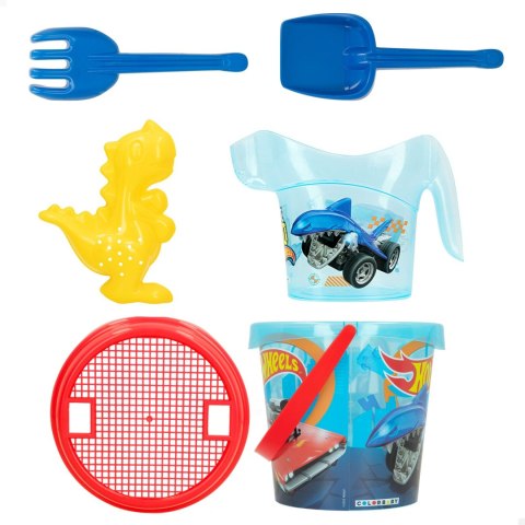 ZESTAW DO PIASKU PIASKOWNICY PLAŻY HOT WHEELS KONEWKA + WIADERKO 6 EL.