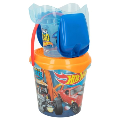 ZESTAW DO PIASKU PIASKOWNICY PLAŻY HOT WHEELS KONEWKA + WIADERKO 6 EL.