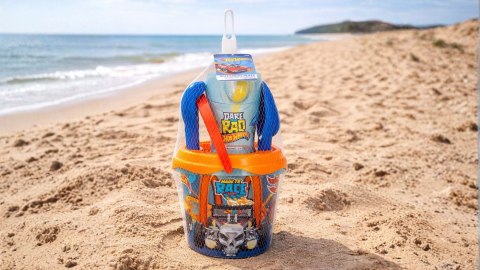 ZESTAW DO PIASKU PIASKOWNICY PLAŻY HOT WHEELS KONEWKA + WIADERKO 6 EL.