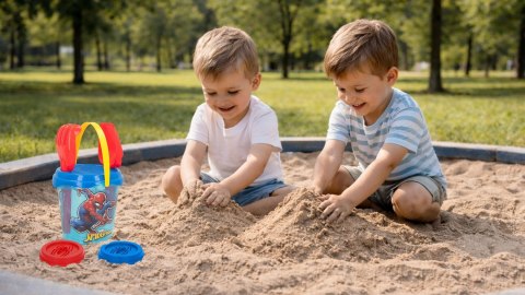ZESTAW DO ZABAWY W PIASKU SPIDER-MAN do piaskownicy plażę WIADERKO ŁOPATKA+