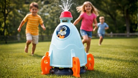 ZRASZACZ OGRODOWY DLA DZIECI RAKIETA AQUA WORLD SPLASH FONTANNA