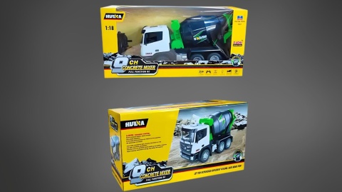 Zdalnie sterowana betoniarka wywrotka RC 1:18 ciężarówka 2.4 GHz 9CH LED