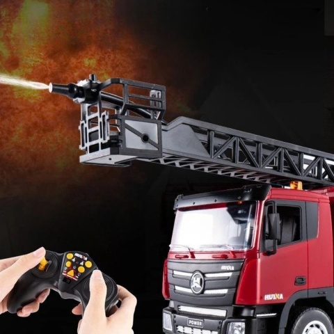 Zdalnie sterowany RC wóz strażacki z drabiną 1:18 2.4 GHz Huina 1361 +pilot