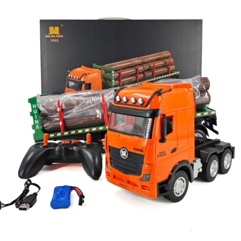 Zdalnie sterowany samochód ciężarowy TIR RC 1:18 2.4 GHz 9CH LED z pilotem