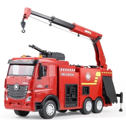 Zdalnie sterowany wóz strażacki Huina 1362 RC 1:18 2.4 GHz drabina LED