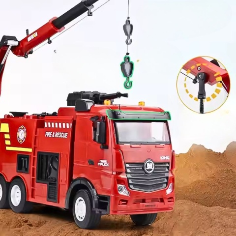 Zdalnie sterowany wóz strażacki Huina 1362 RC 1:18 2.4 GHz drabina LED