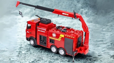 Zdalnie sterowany wóz strażacki Huina 1362 RC 1:18 2.4 GHz drabina LED