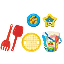 Zestaw do piaskownicy Toy Story 7 elementów wiaderko łopatka grabki foremki
