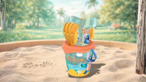 Zestaw do piasku Disney Stitch wiaderko foremki 7 elem. z plecakiem