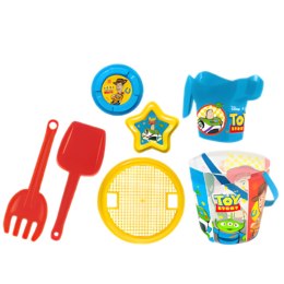 Zestaw do piasku Toy Story Disney 7 elementów: wiaderko, foremki, akcesoria