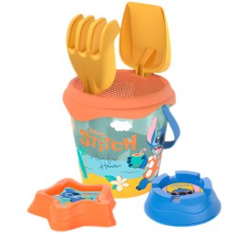 Zestaw do piasku dla dzieci Disney Stitch wiaderko łopatka foremki 6 elem.