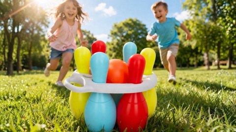 Zestaw kręgli dla dzieci 8 elementów - FUN AREA Sports lekkie do zabawy