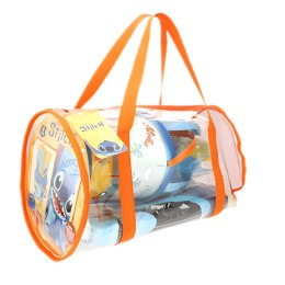 Zestaw plażowy Disney Stitch wiaderko grabki z torbą i ręcznikiem 70x140 cm