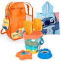 Zestaw plażowy Disney Stitch wiaderko poncho foremki 6w1 + poncho